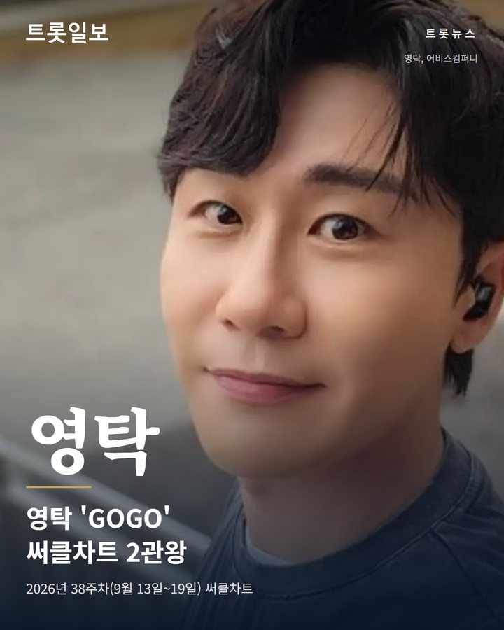 영탁 'GOGO', 써클차트 앨범 2관왕 카드뉴스 표지